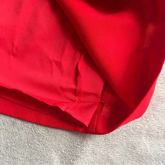 Banana Republic Red A-Line Mini Skirt Pleated Cocktail - Picture 8 of 12